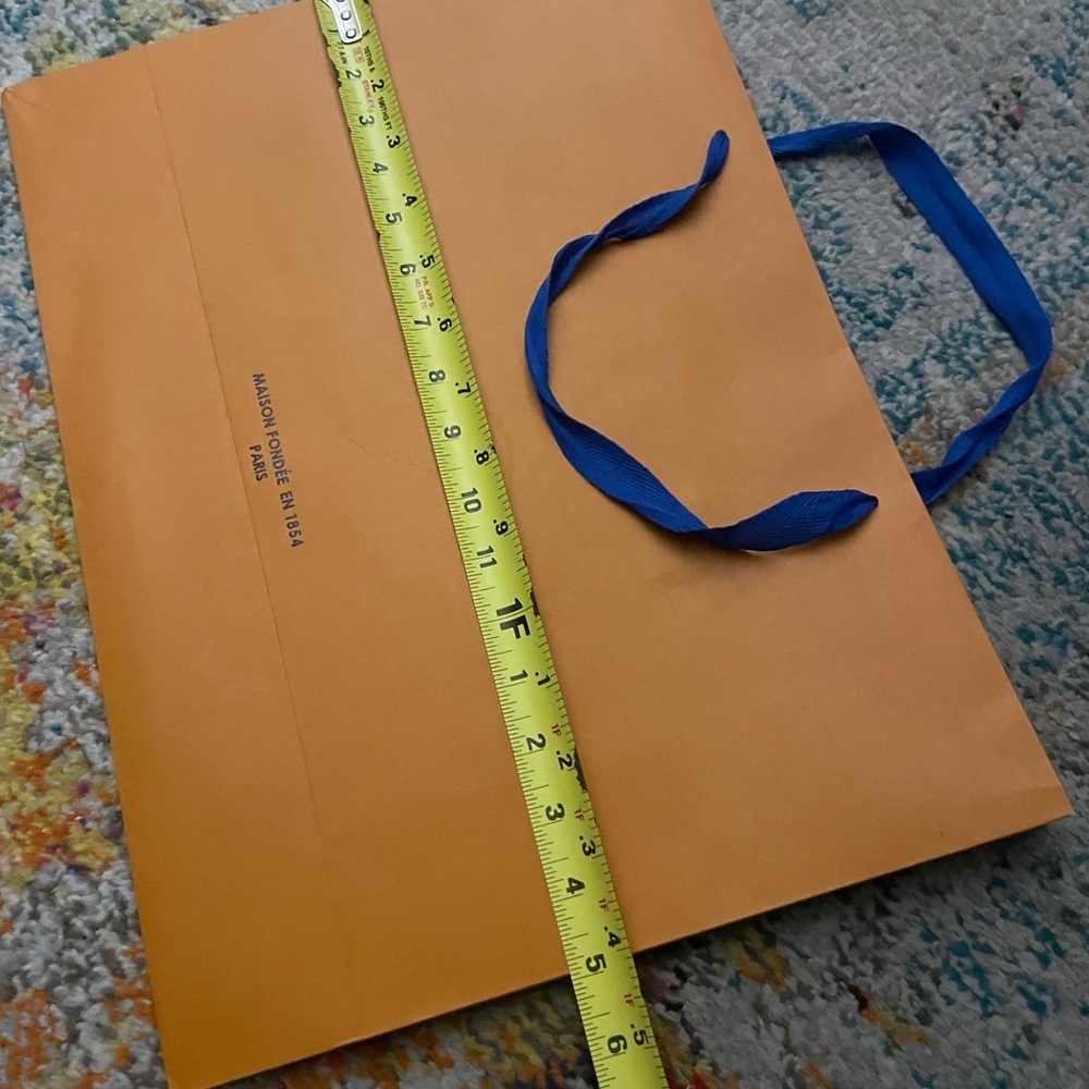 Two Bold Orange shopping Bags 🛍️ with Blue lettering and Handles - Picture 5 of 6